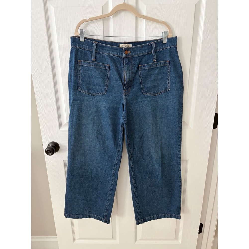 Madewell The Perfect Vintage Wide-Leg Jean Ainsworth Wash 33P Blue Denim